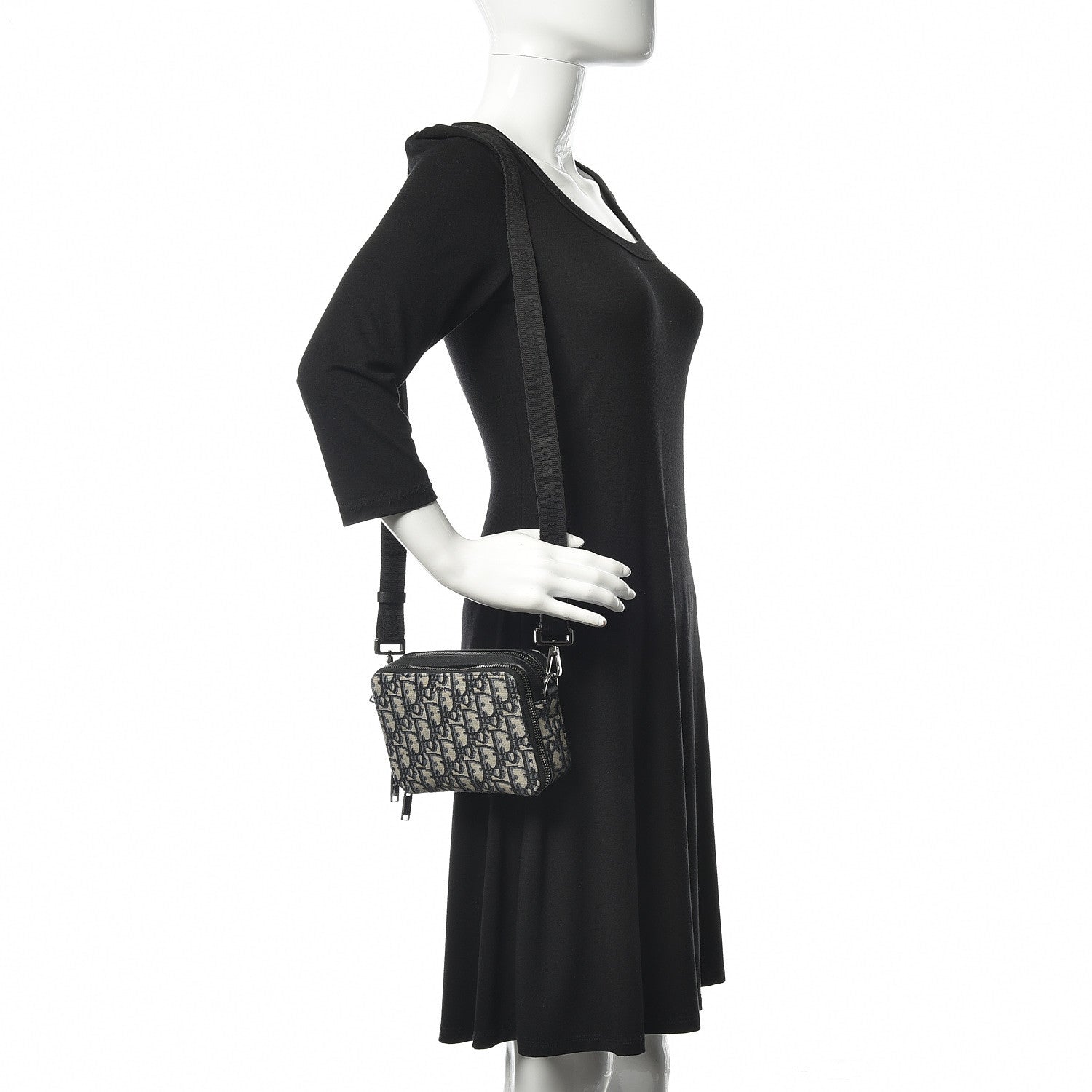 Christian Dior Oblique Pouch Navy Blue 2 of 11