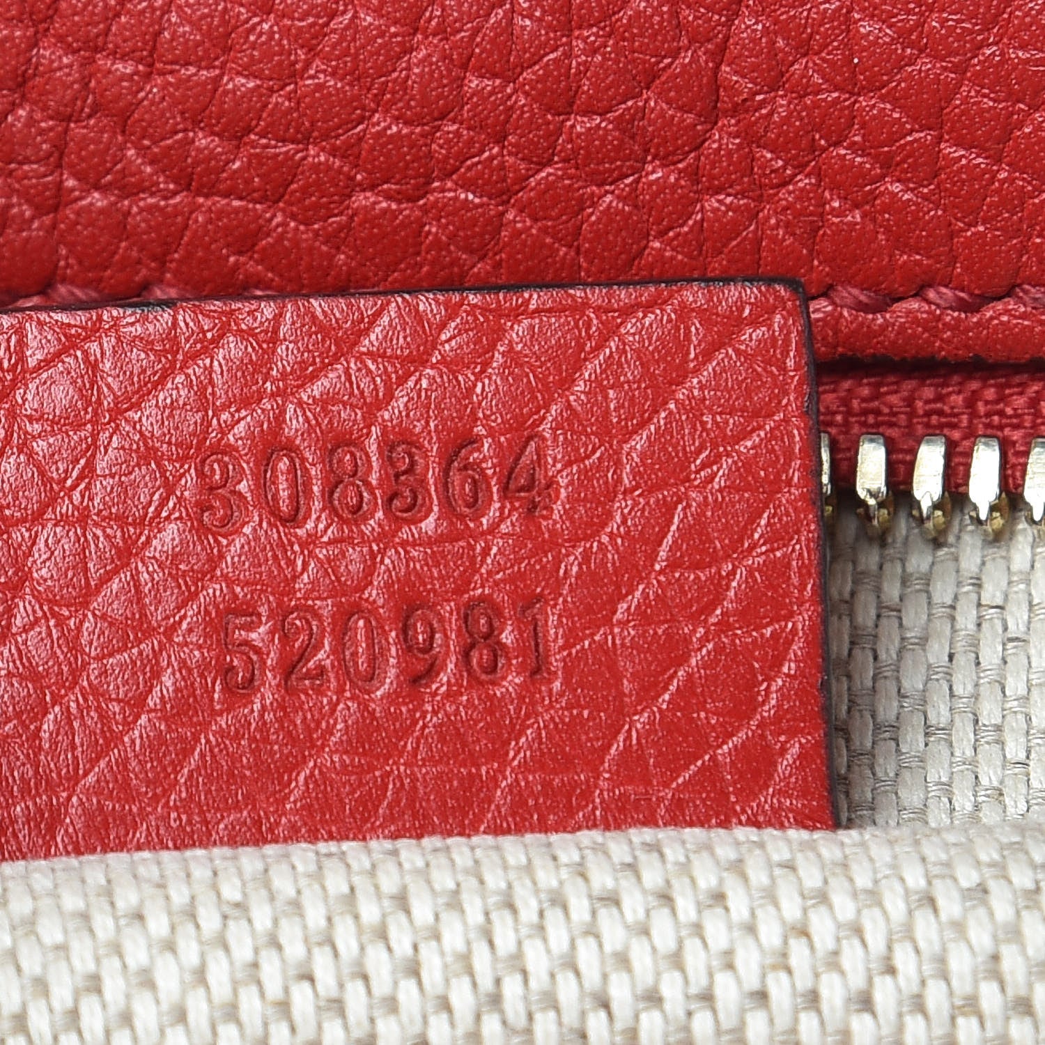 Gucci Pebbled Calfskin Small Soho Disco Bag Tabasco Red 6 of 15
