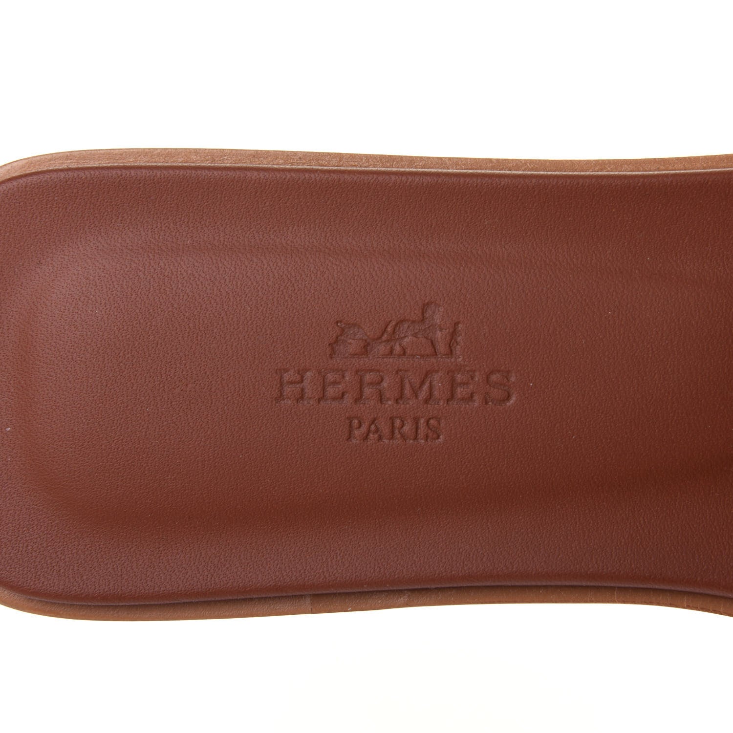 Hermes Box Calfskin Oran Sandals 36.5 Gold 4 of 5