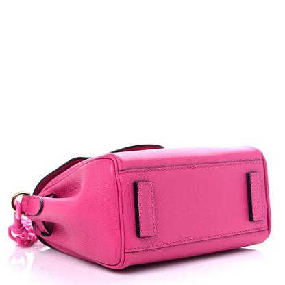 Versace Grained Calfskin Medusa Small Top Handle Handbag Cerise 3 of 10