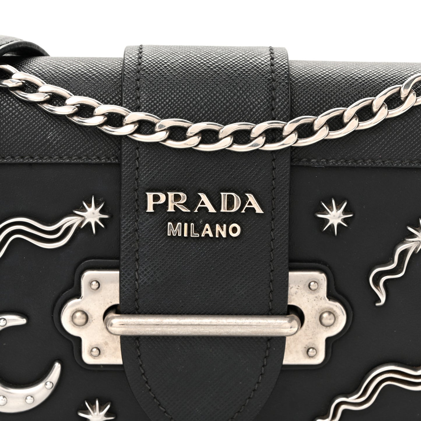 City Calf Saffiano Cahier Astrology Bag Black Black