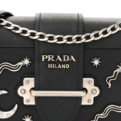 Prada City Calf Saffiano Cahier Astrology Bag Black Black 8 of 11