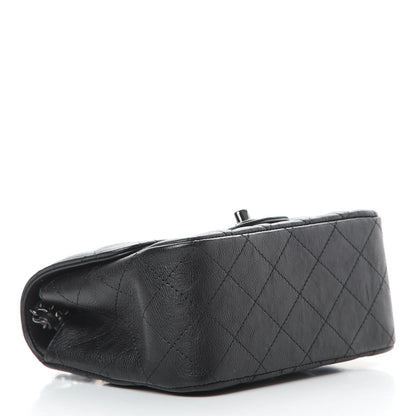 Chanel Crumpled Calfskin Quilted Mini Square Flap So Black 4 of 11