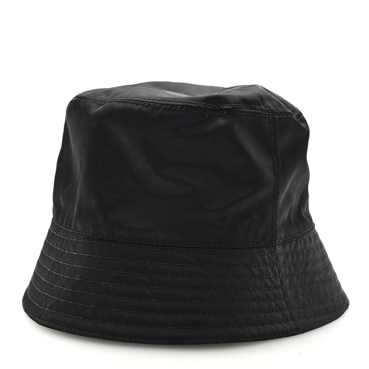 Re-Nylon Metal Triangle Logo Womens Bucket Hat S Black