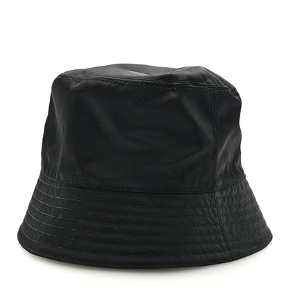 Prada Re-Nylon Metal Triangle Logo Womens Bucket Hat S Black 3 of 7