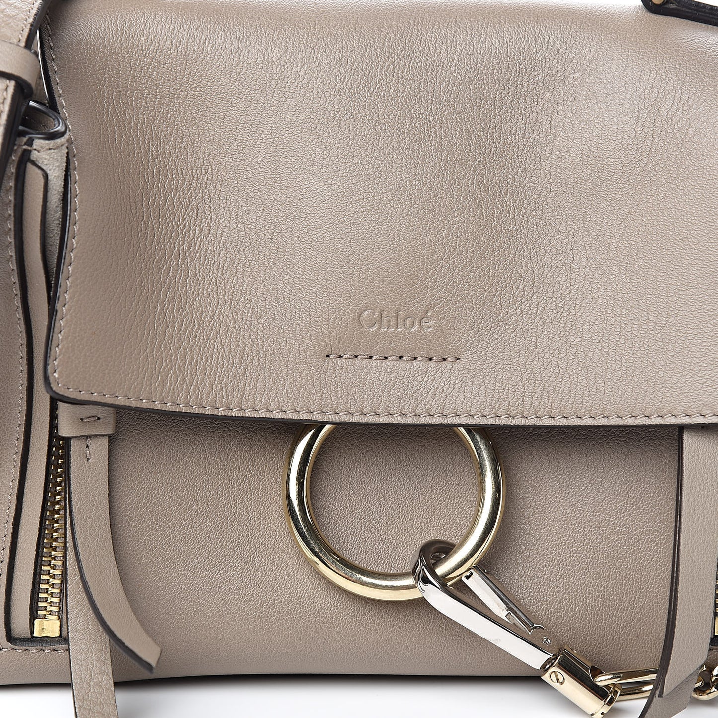 Calfskin Mini Faye Day Shoulder Bag Motty Grey