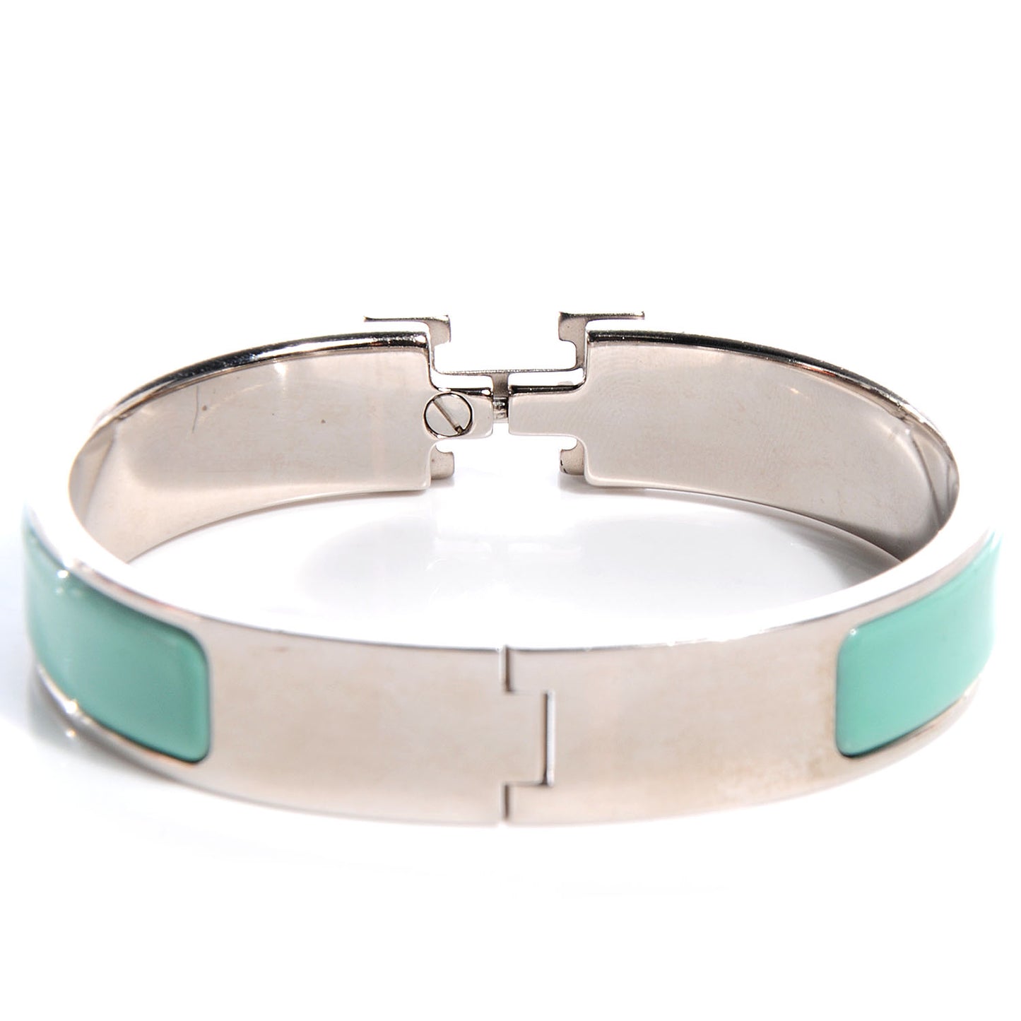 Silver and Palladium Clic Clac H Bracelet PM Lagon
