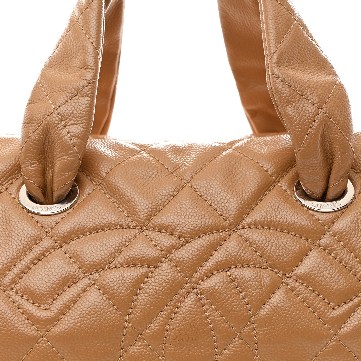 Chanel Caviar Quilted CC Timeless Bowler Dark Beige 8 of 11