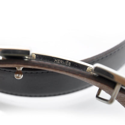 Hermes Leather Reversible H Belt 90 Black Gold 3 of 4