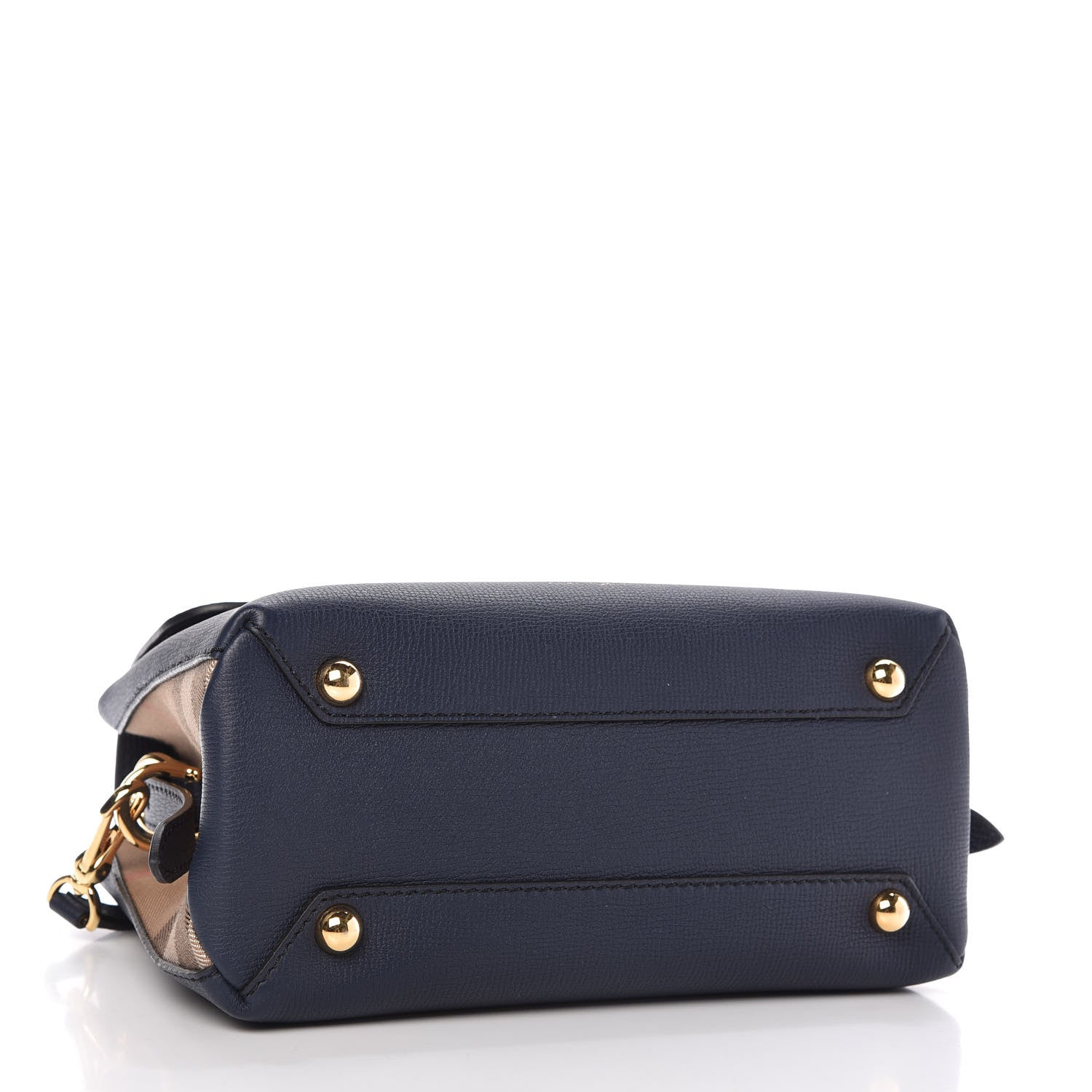 Burberry Derby Calfskin House Check Small Camberley Ink Blue 4 of 10