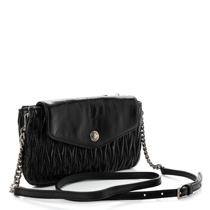 Miu Miu Vitello Lux Matelasse Crossbody Bag Black 3 of 10