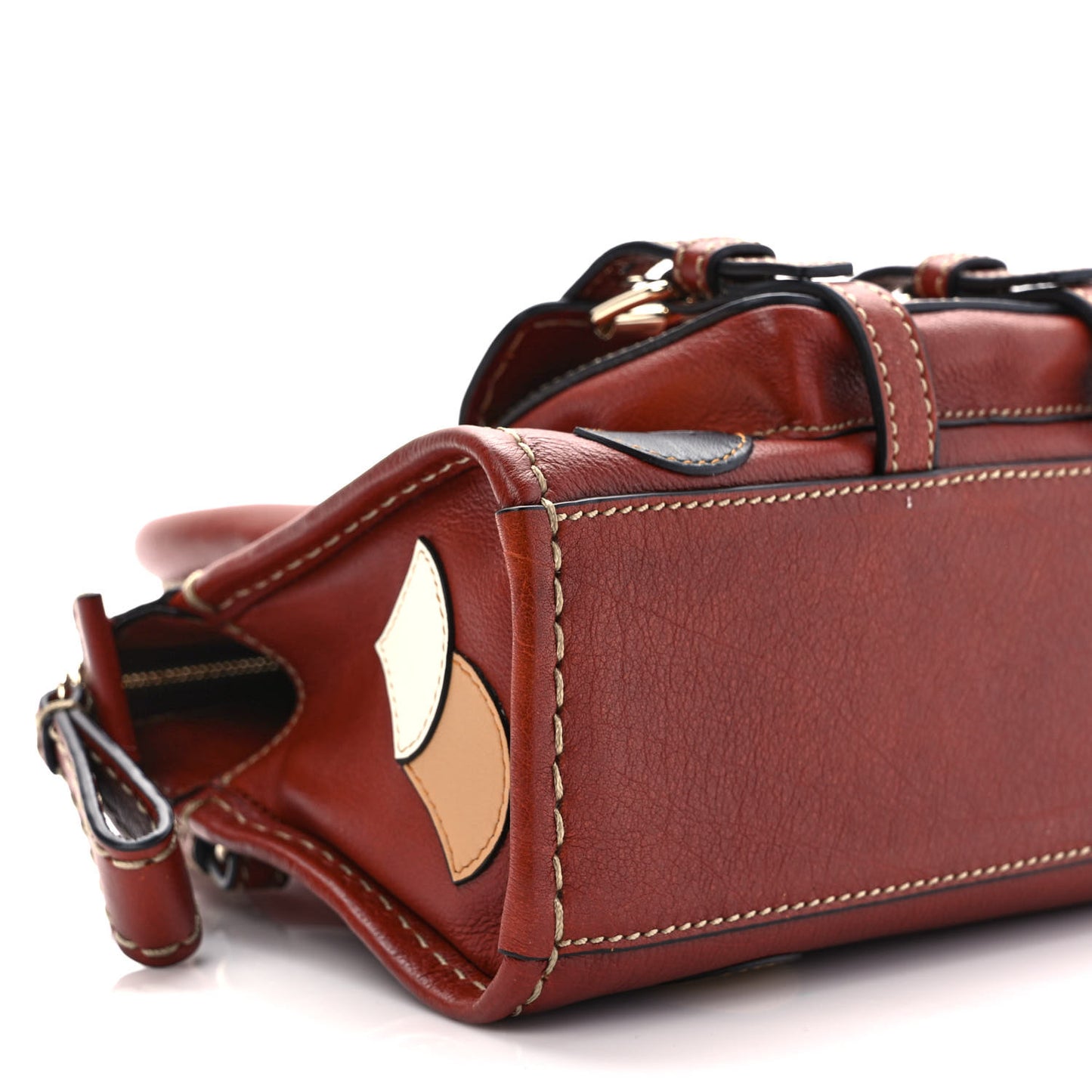Buffalo Scallop Patchwork Mini Edith Sepia Brown