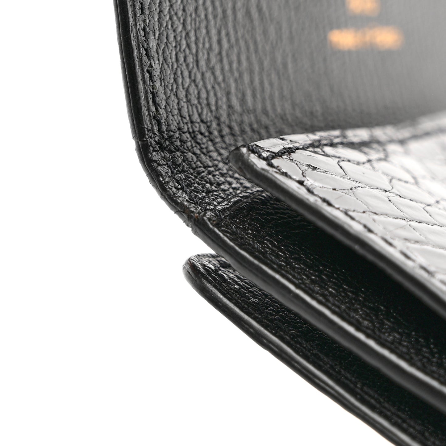 Shiny Alligator Ludlow Wallet Black