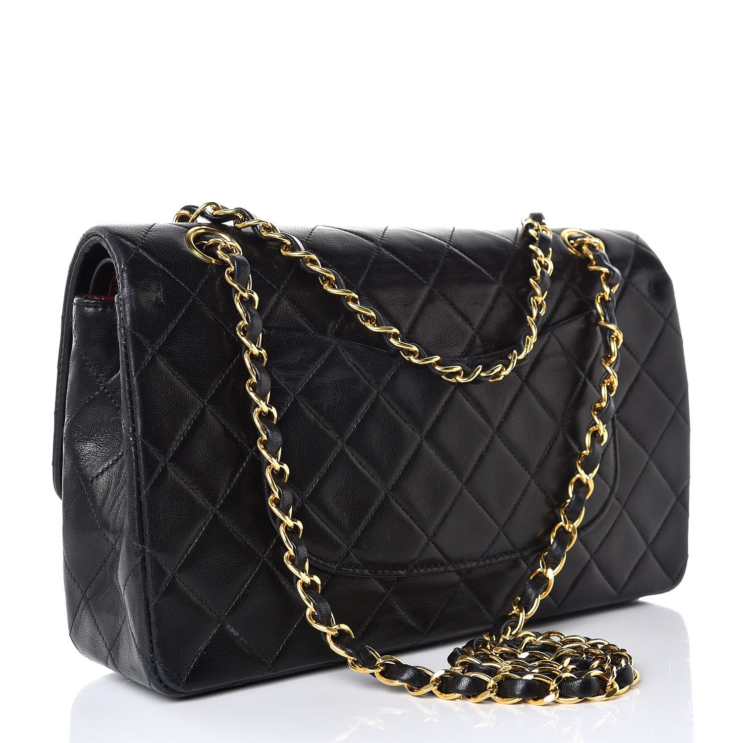 Chanel Lambskin Quilted Medium Double Flap Black 3 of 8
