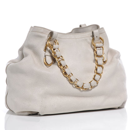 Prada Cervo Lux Chain Tote Talco 3 of 11