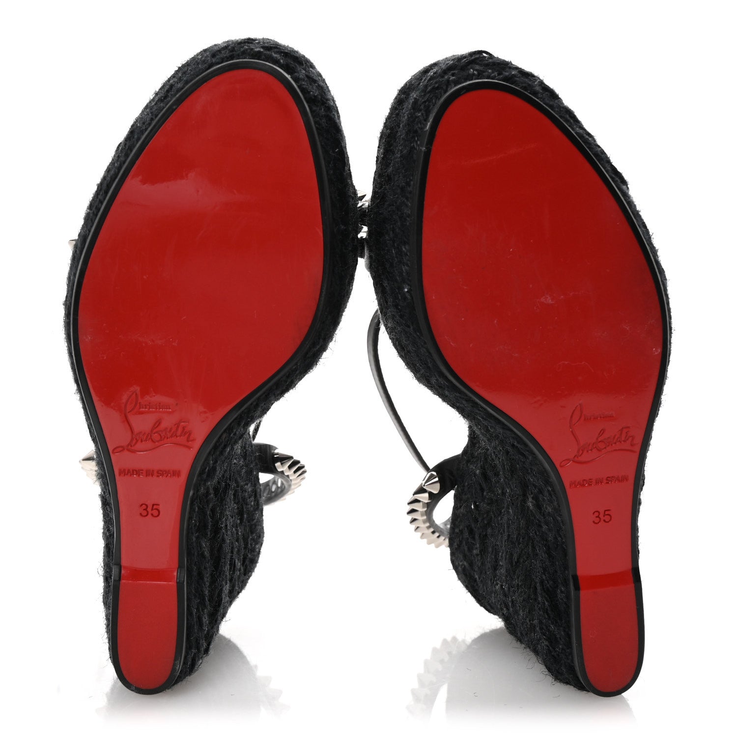 Christian Louboutin Patent Mafaldina 120 Wedge Sandals 35 Black 6 of 8