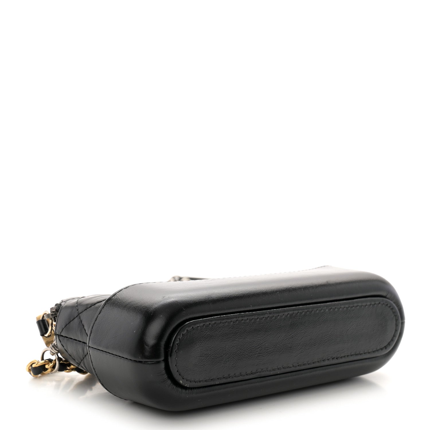 Chanel Aged Calfskin Quilted Small Gabrielle Clutch With Chain Black 4 of 15