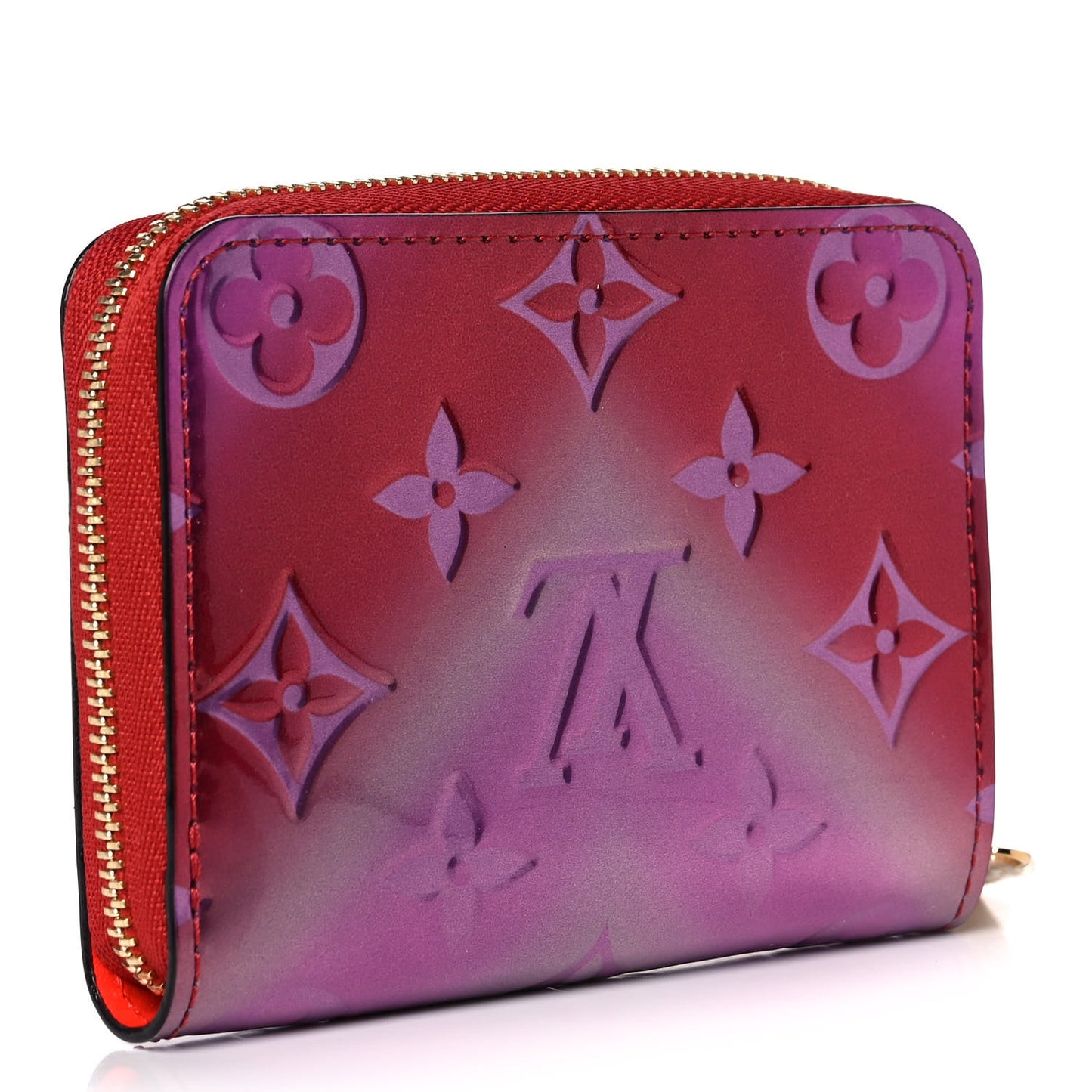 Metallic Vernis Degrade Zippy Coin Purse Pink Red