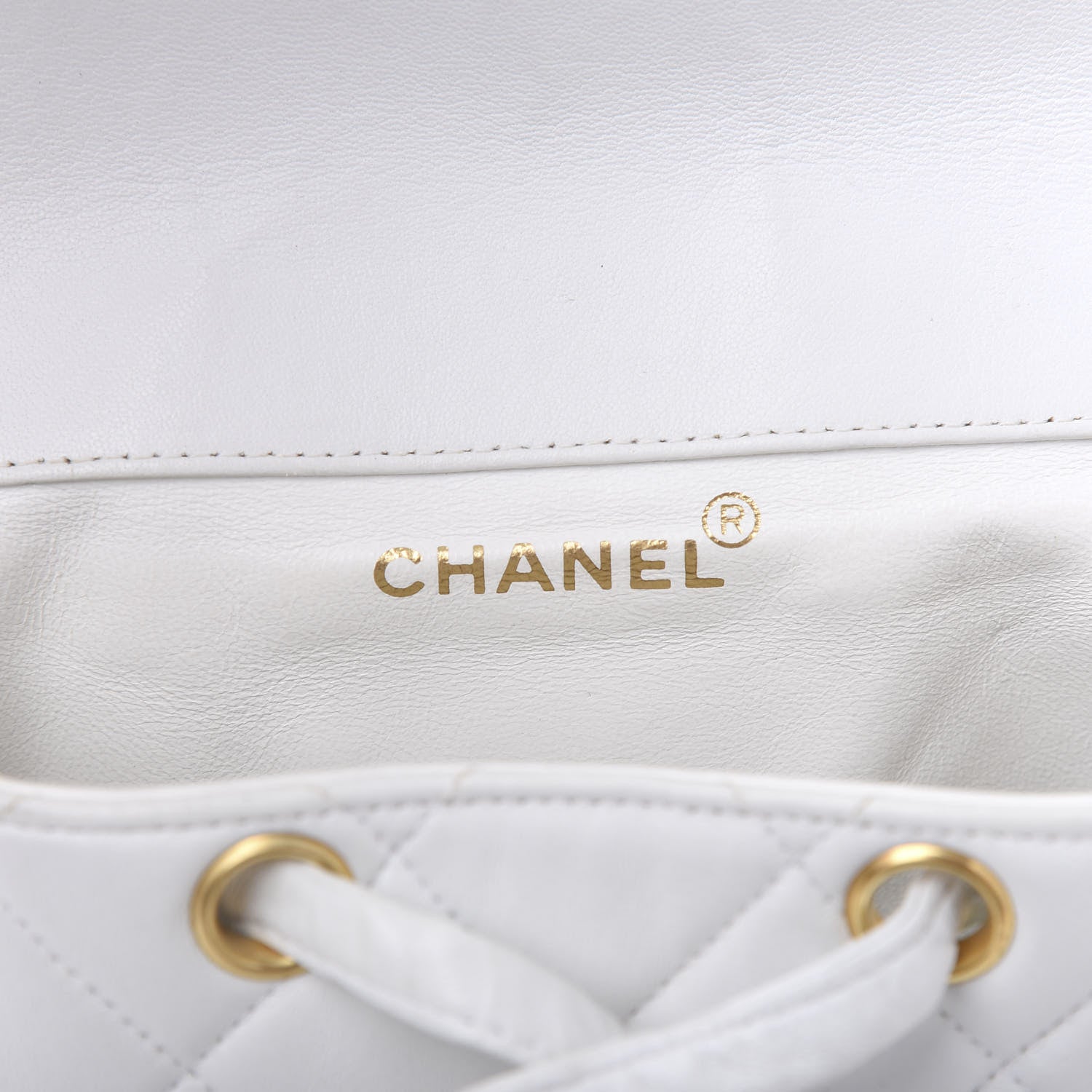 Chanel Lambskin Quilted Backpack White 7 of 11