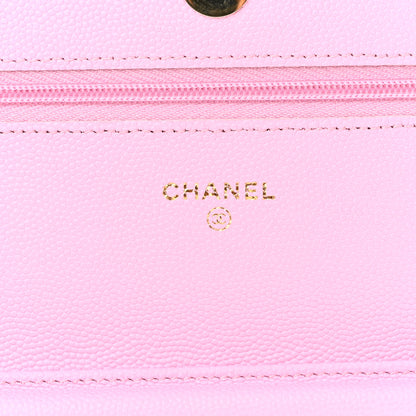 Chanel Caviar Quilted Wallet On Chain WOC Pink 6 of 12