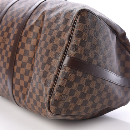 Louis Vuitton Damier Ebene Keepall Bandouliere 55 10 of 12