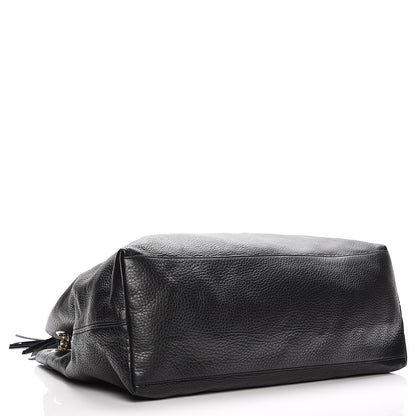 Gucci Pebbled Calfskin Large Soho Chain Shoulder Bag Black 4 of 12