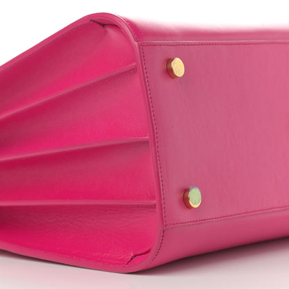 Saint Laurent Calfskin Small Sac De Jour Lipstick Fuchsia 9 of 10