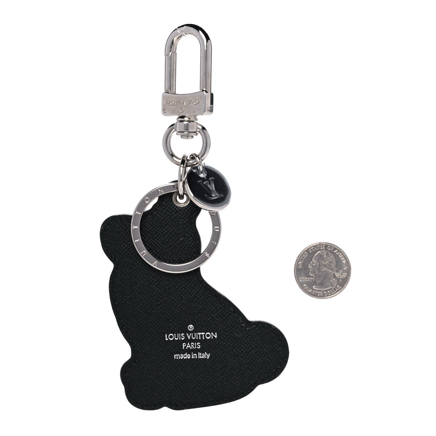 Calfskin Dog Bag Charm Key Holder