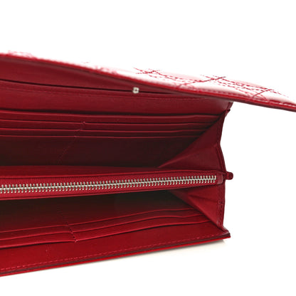 Christian Dior Patent Cannage Rendezvous Chain Wallet Red 5 of 16