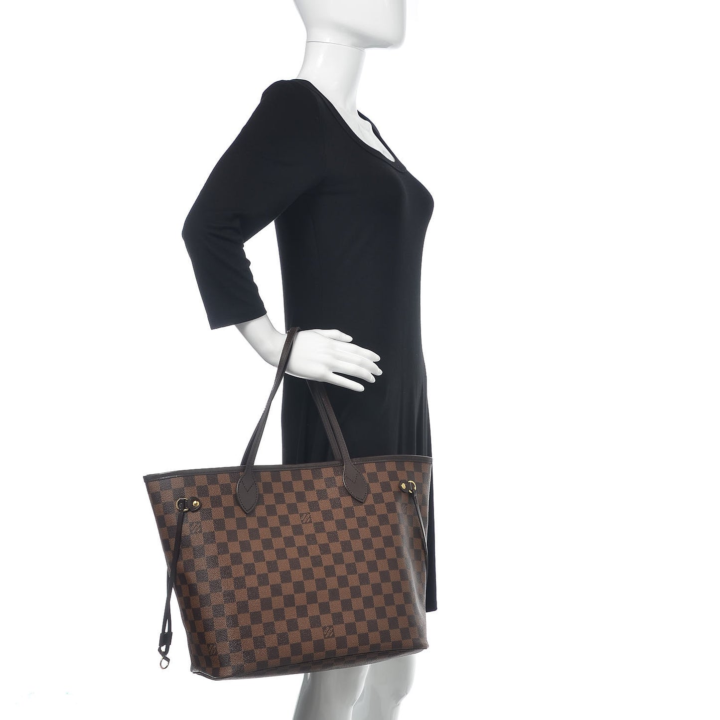 Damier Ebene Neo Neverfull MM Rose Ballerine