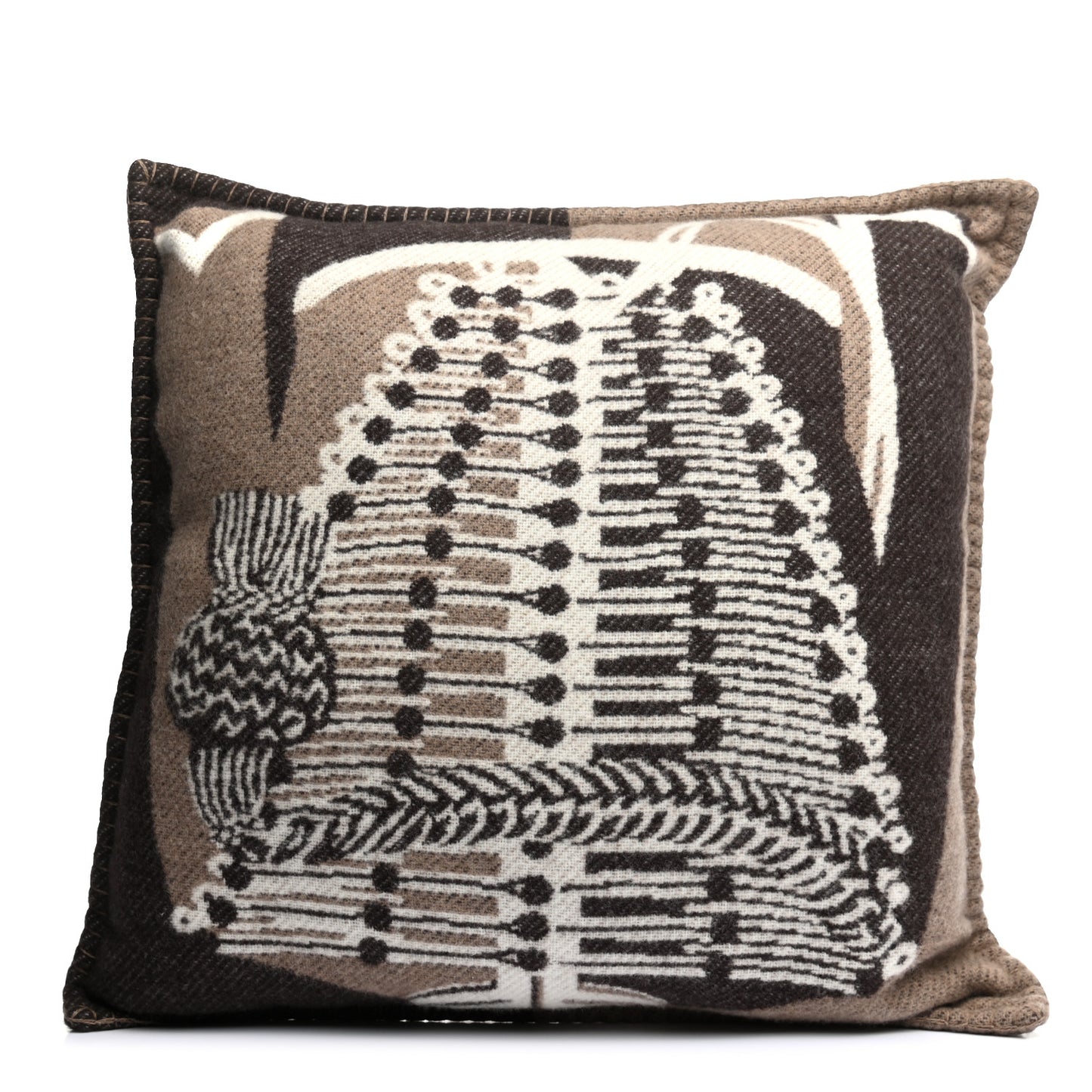 Wool Cashmere Brandebourgs Pillow Ecorce
