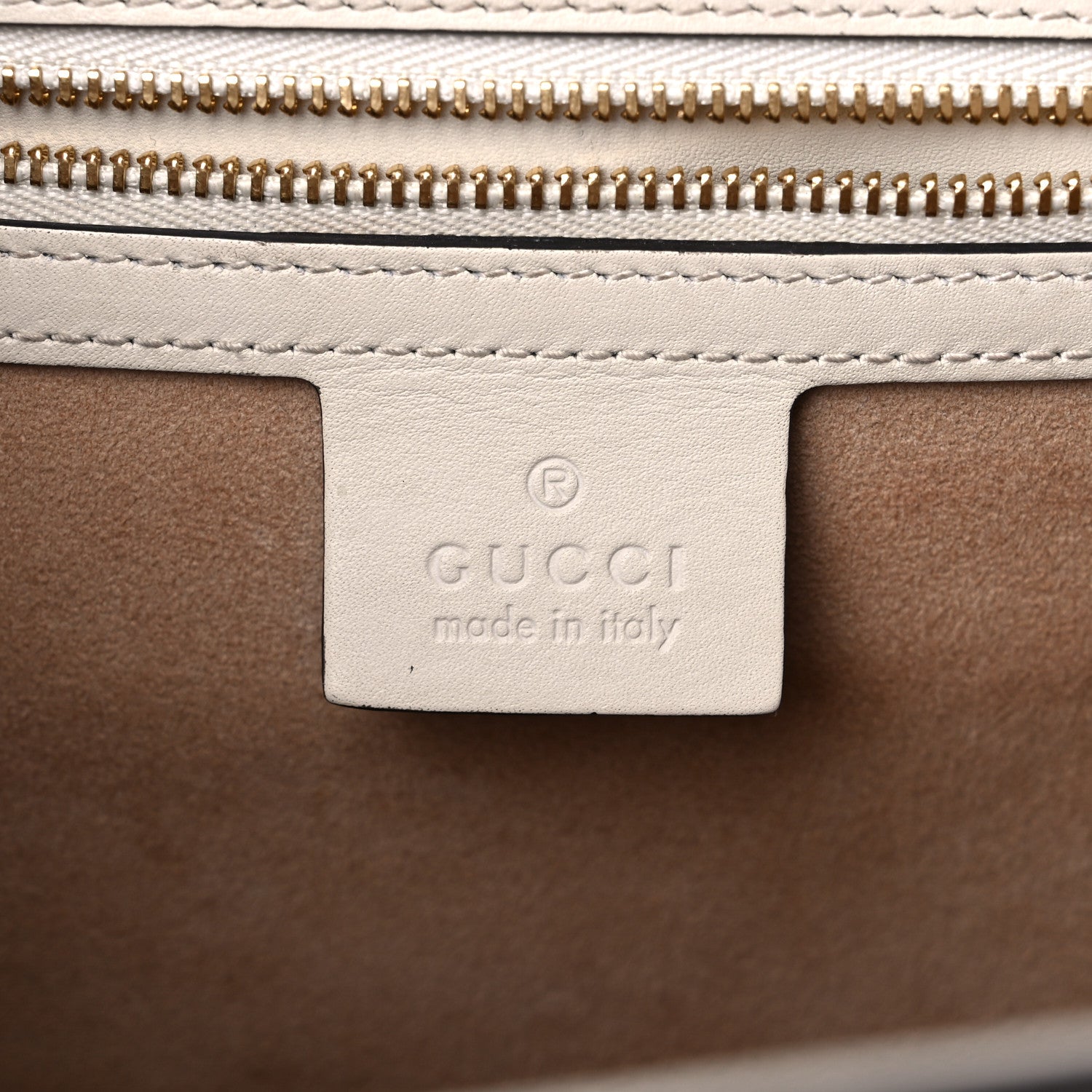 Gucci Calfskin Embroidered Medium Sylvie Top Handle Bag White 6 of 24