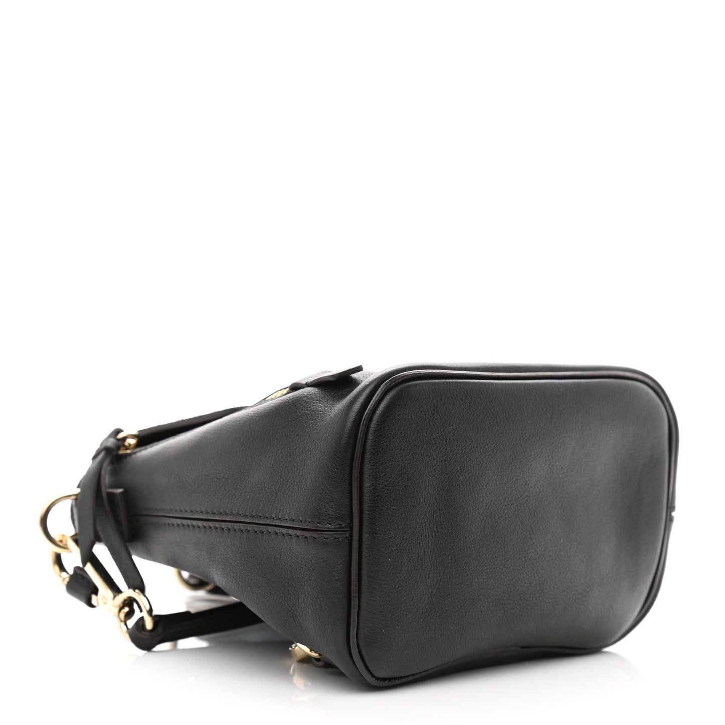 Suede Calfskin Mini Faye Backpack Black