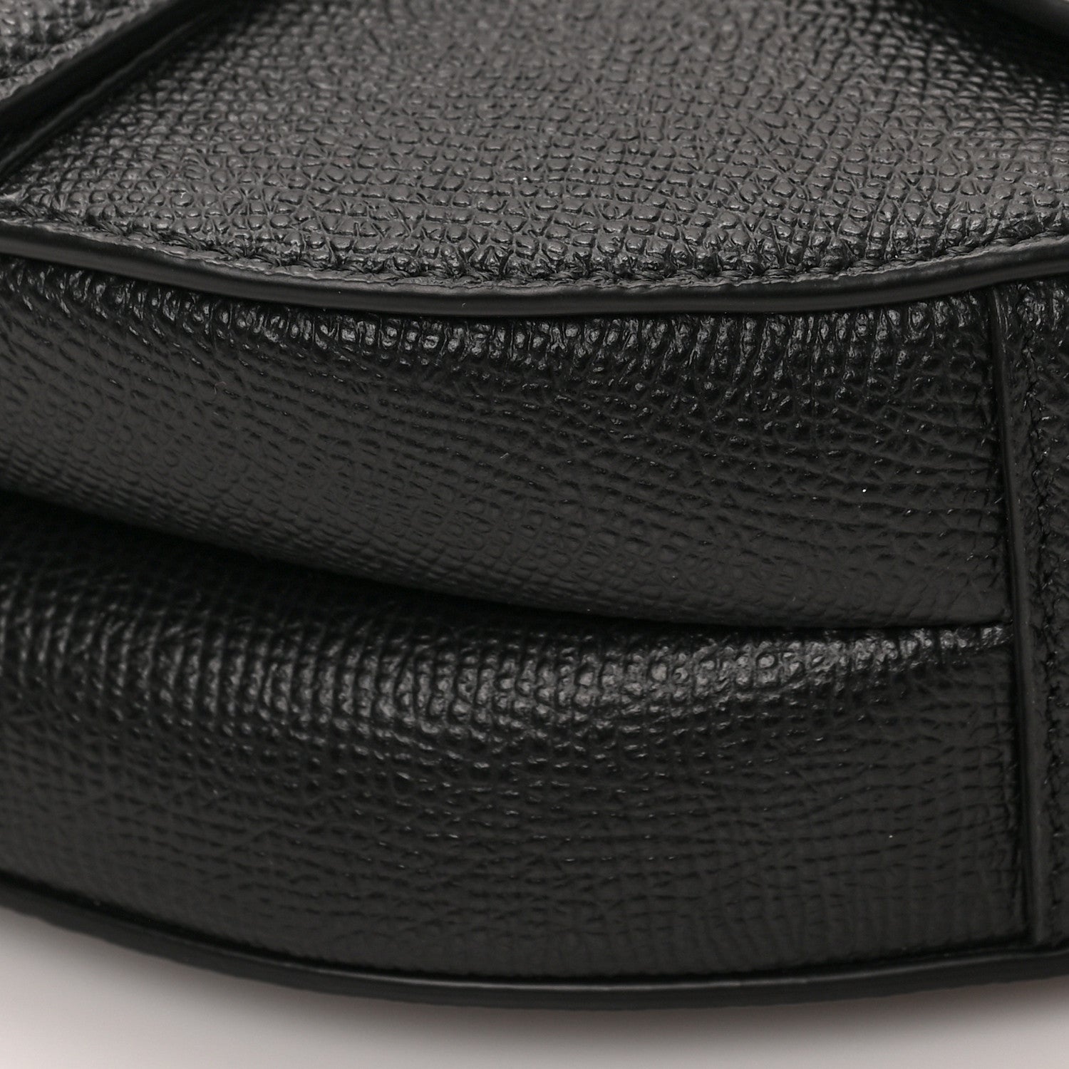 Christian Dior Grained Calfskin Mini Saddle Bag With Strap Black 8 of 8