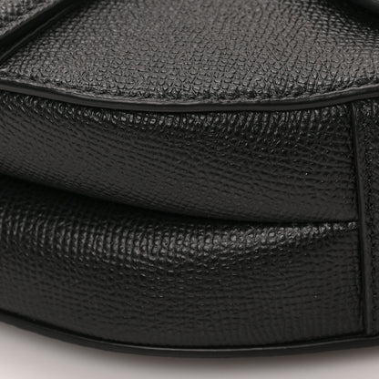 Christian Dior Grained Calfskin Mini Saddle Bag With Strap Black 8 of 8