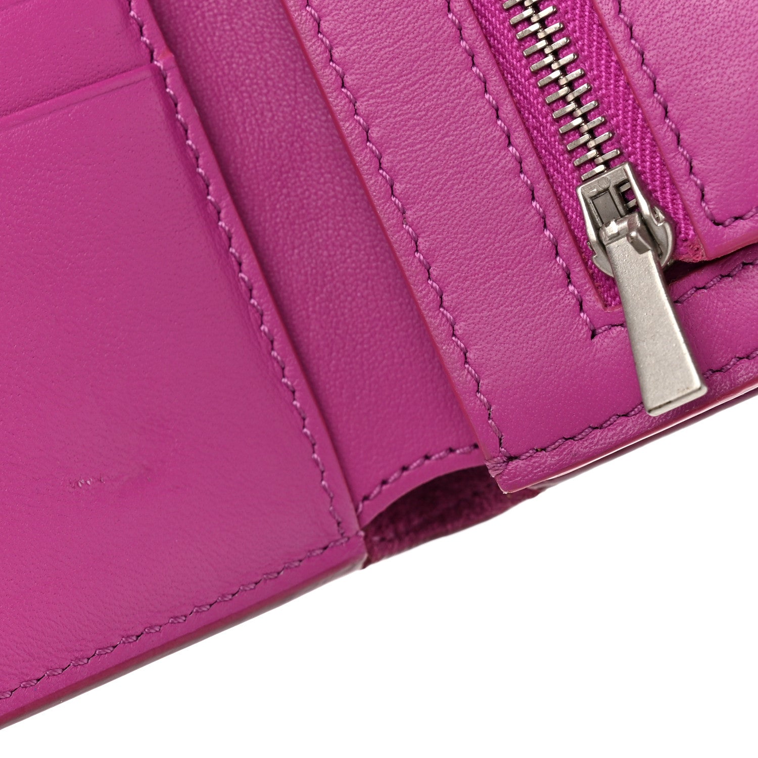 Celine Grained Calfskin Medium Multifunction Strap Wallet Magenta 8 of 11