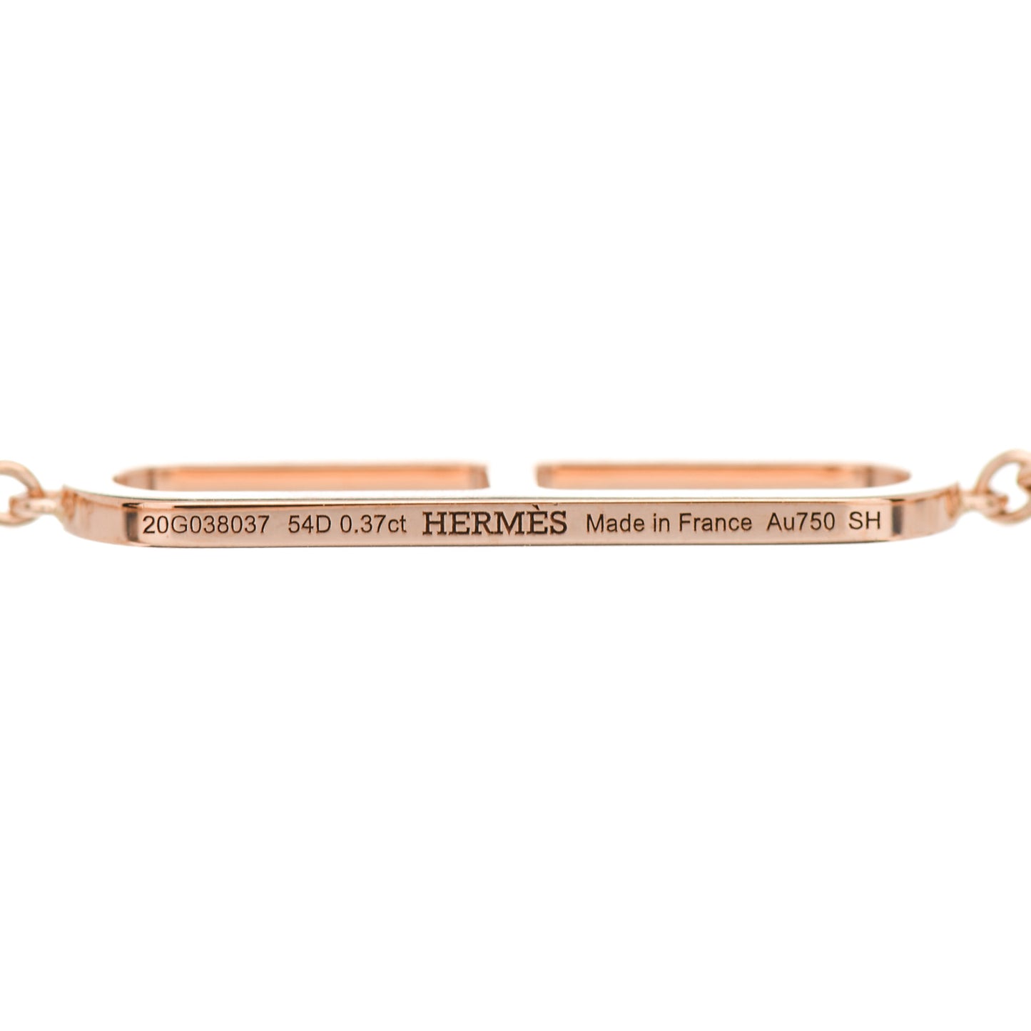 18K Rose Gold Diamond PM Ever Chaine D'Ancre Bracelet SH