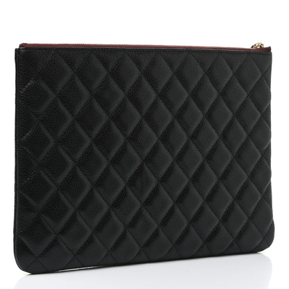 Chanel Caviar Quilted Medium Cosmetic Case Black 3 of 8