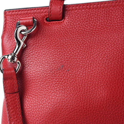 Gucci Cellarius Calfskin Small Bamboo Daily Top Handle Bag Hibiscus Red 13 of 13