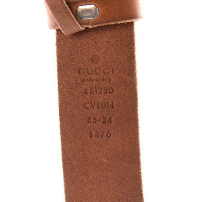 Gucci Calfskin Feline Buckle Belt 85 34 Toscano 5 of 5