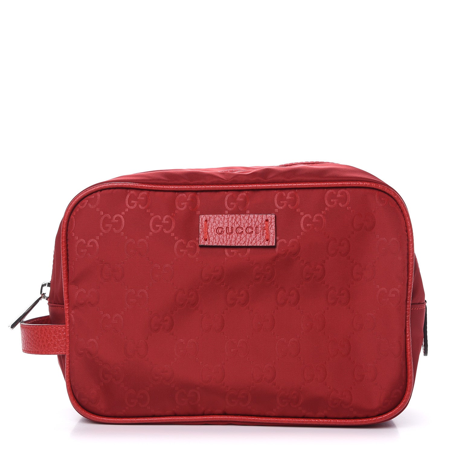 Gucci Nylon Monogram Dolmias Pouch Vibrant Red 1 of 10