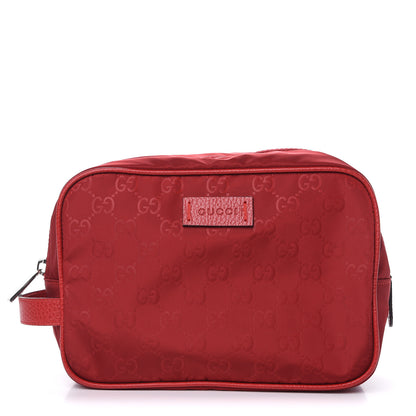 Gucci Nylon Monogram Dolmias Pouch Vibrant Red 1 of 10