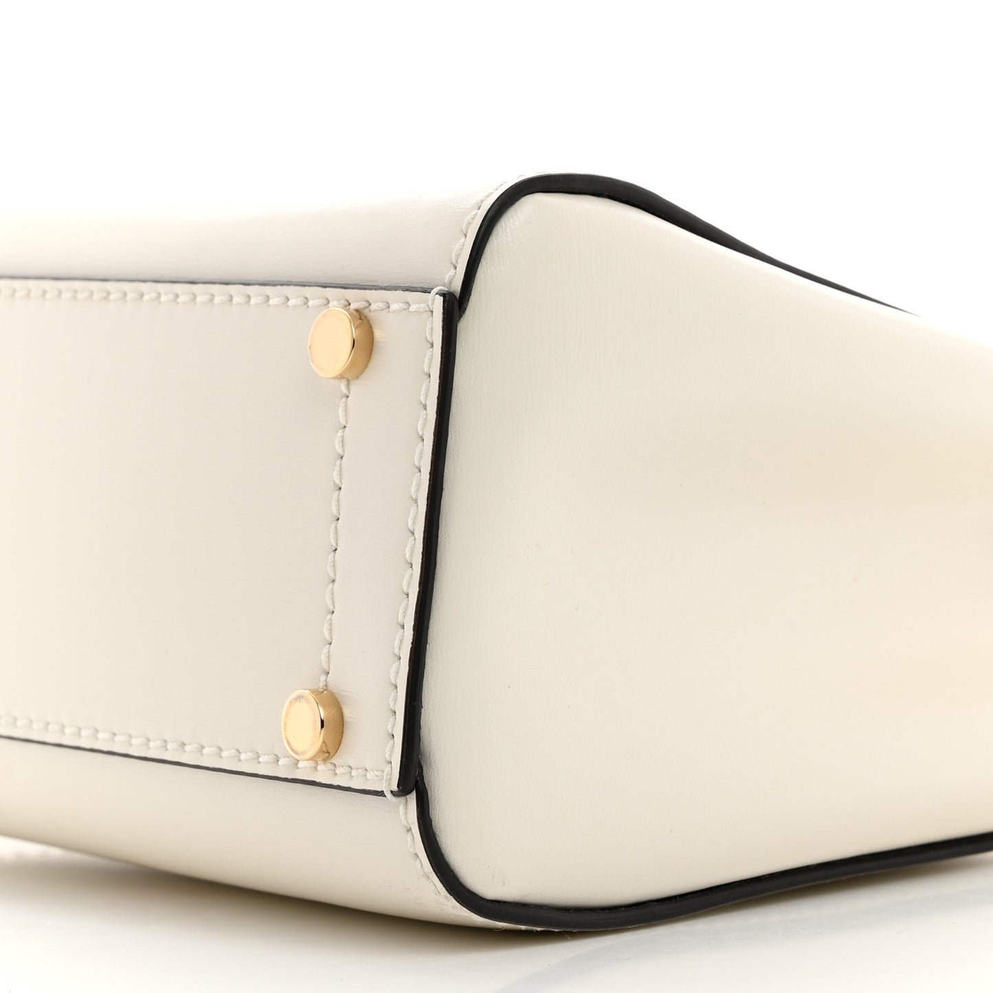 Calfskin Mini Varenne Top Handle Satchel White
