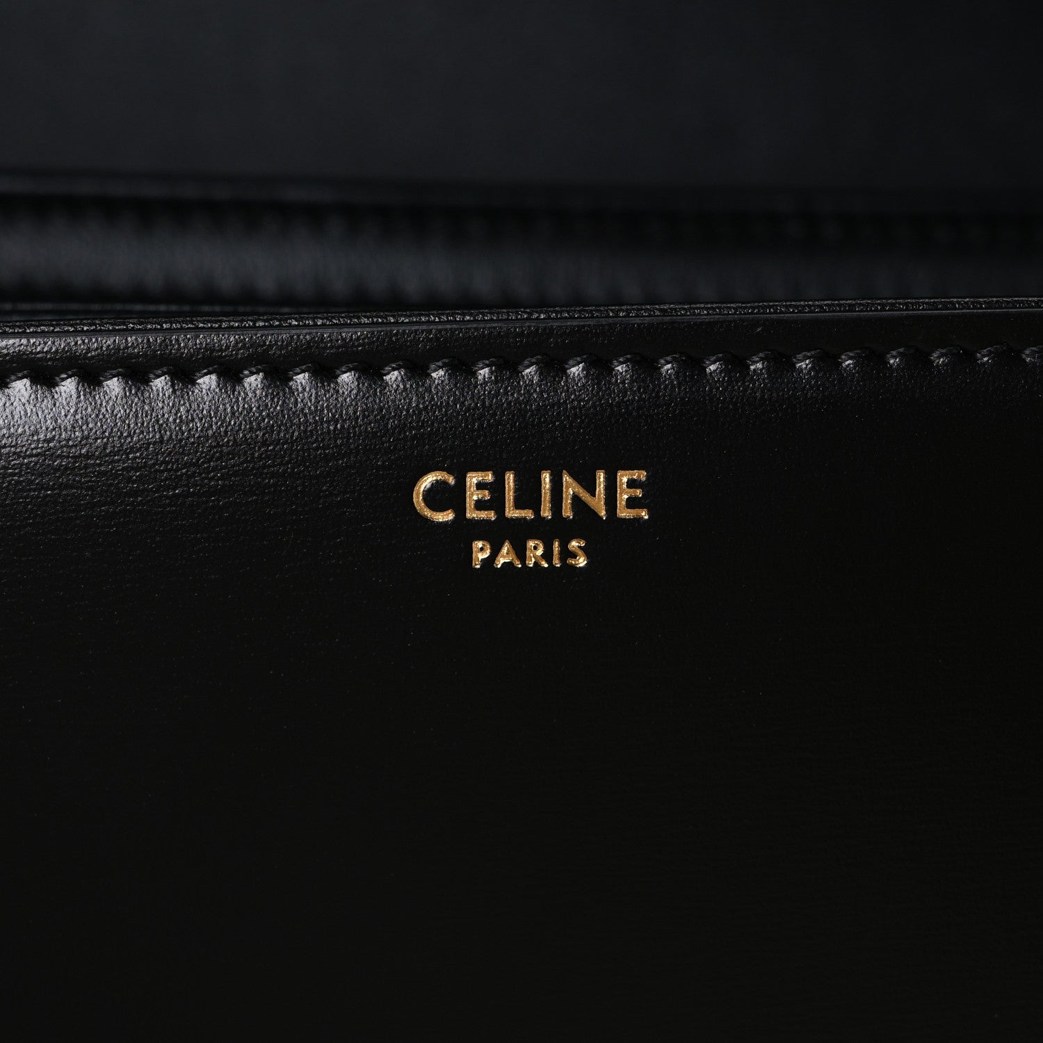 Celine Shiny Calfskin Medium Triomphe Black 5 of 11