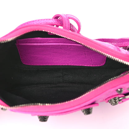 Balenciaga Agneau Arena Le Cagole Mini Purse With Chain Lipstick Pink 5 of 9