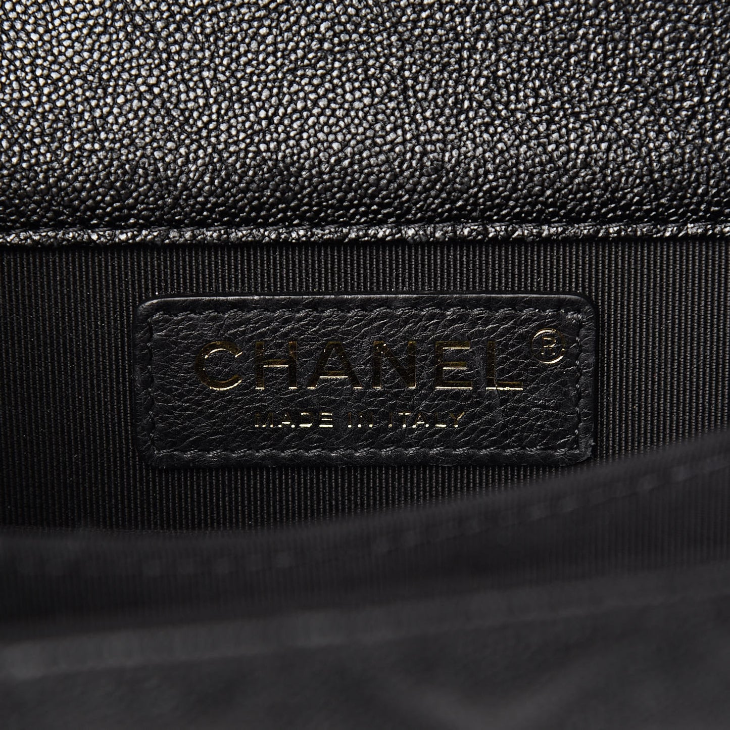 Caviar Quilted North South Boy Flap Black