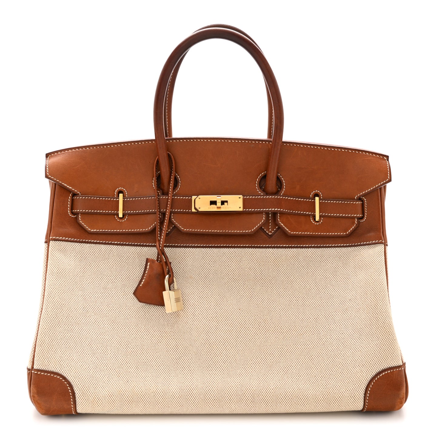 Toile Barenia Birkin 35 Fauve