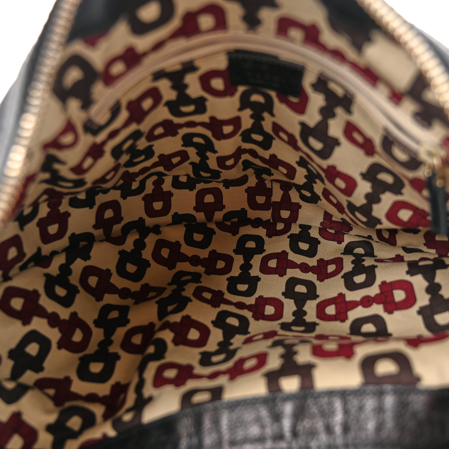 Guccissima Half Moon Bamboo Ring Hobo Black