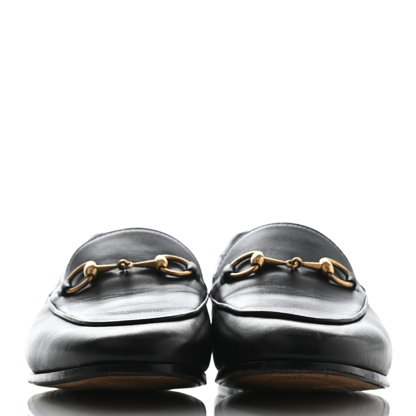 Lambskin Womens Brixton Horsebit Loafers 35.5 Black