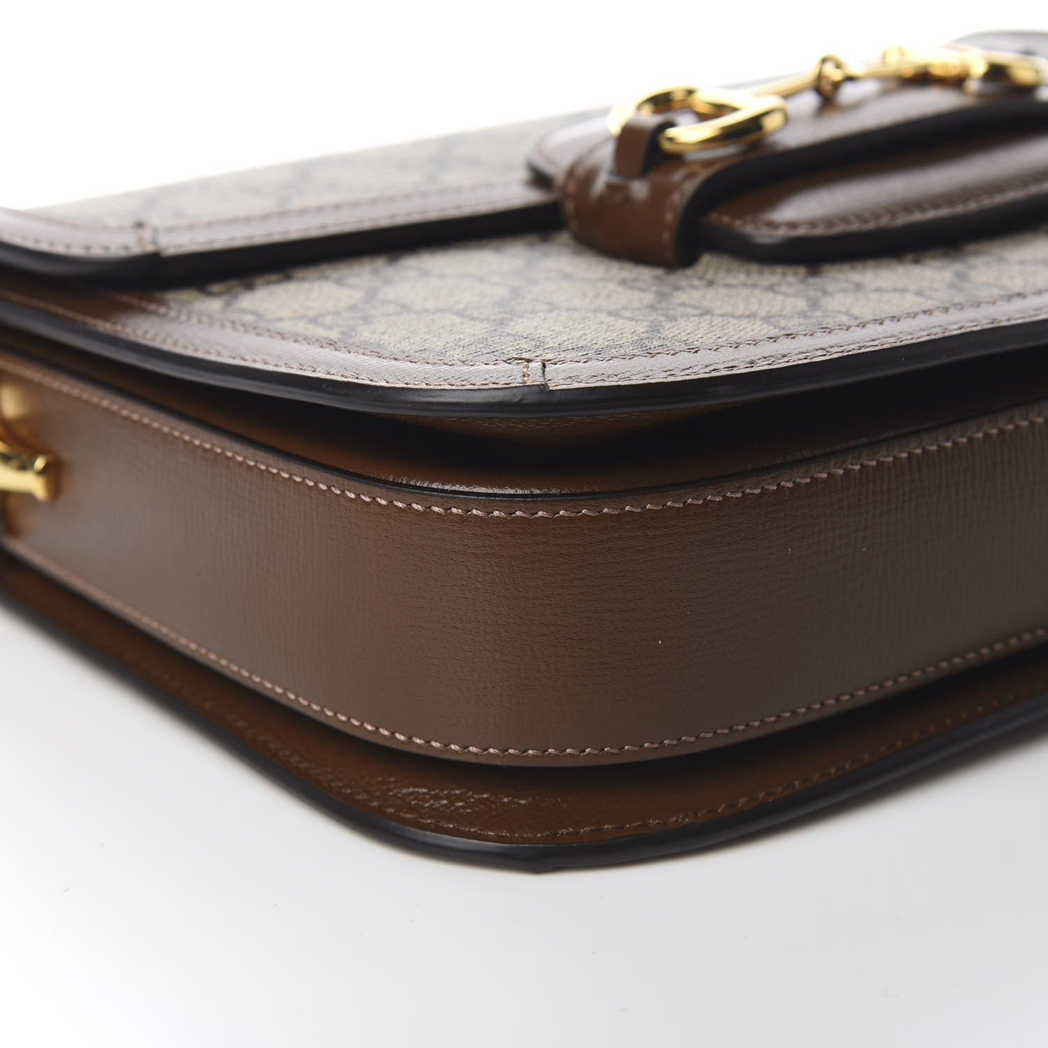 Gucci GG Supreme Monogram Horsebit 1955 Shoulder Bag Beige Brown Sugar 5 of 10
